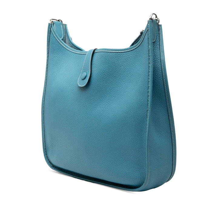 Hermès Sac bandoulière Evelyne Clémence GM Bleu – vue 2 – GABY PARIS