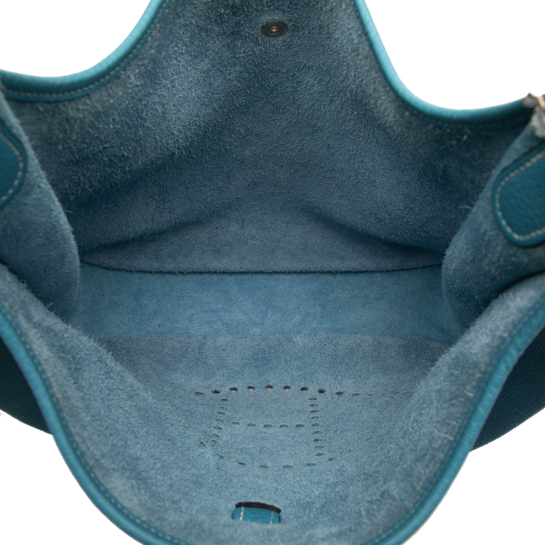 Hermès Sac bandoulière Evelyne Clémence GM Bleu – vue 4 – GABY PARIS