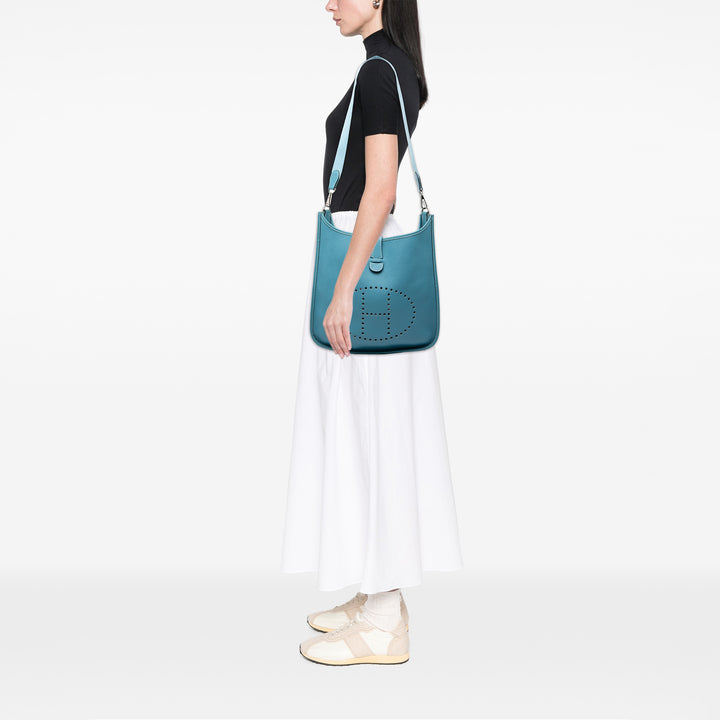 Hermès Sac bandoulière Evelyne Clémence GM Bleu – vue 7 – GABY PARIS