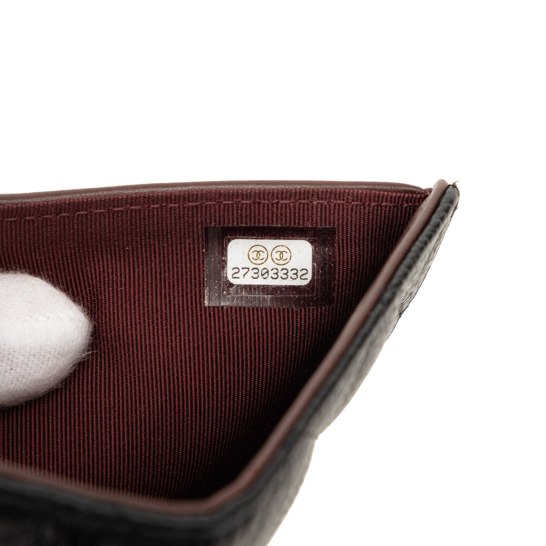 Chanel Matelassé Caviar CC L Yen Portefeuille