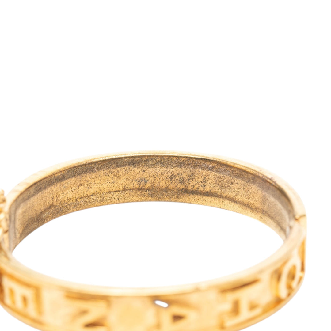 Chanel plaqué Logo Bangle Bracelet