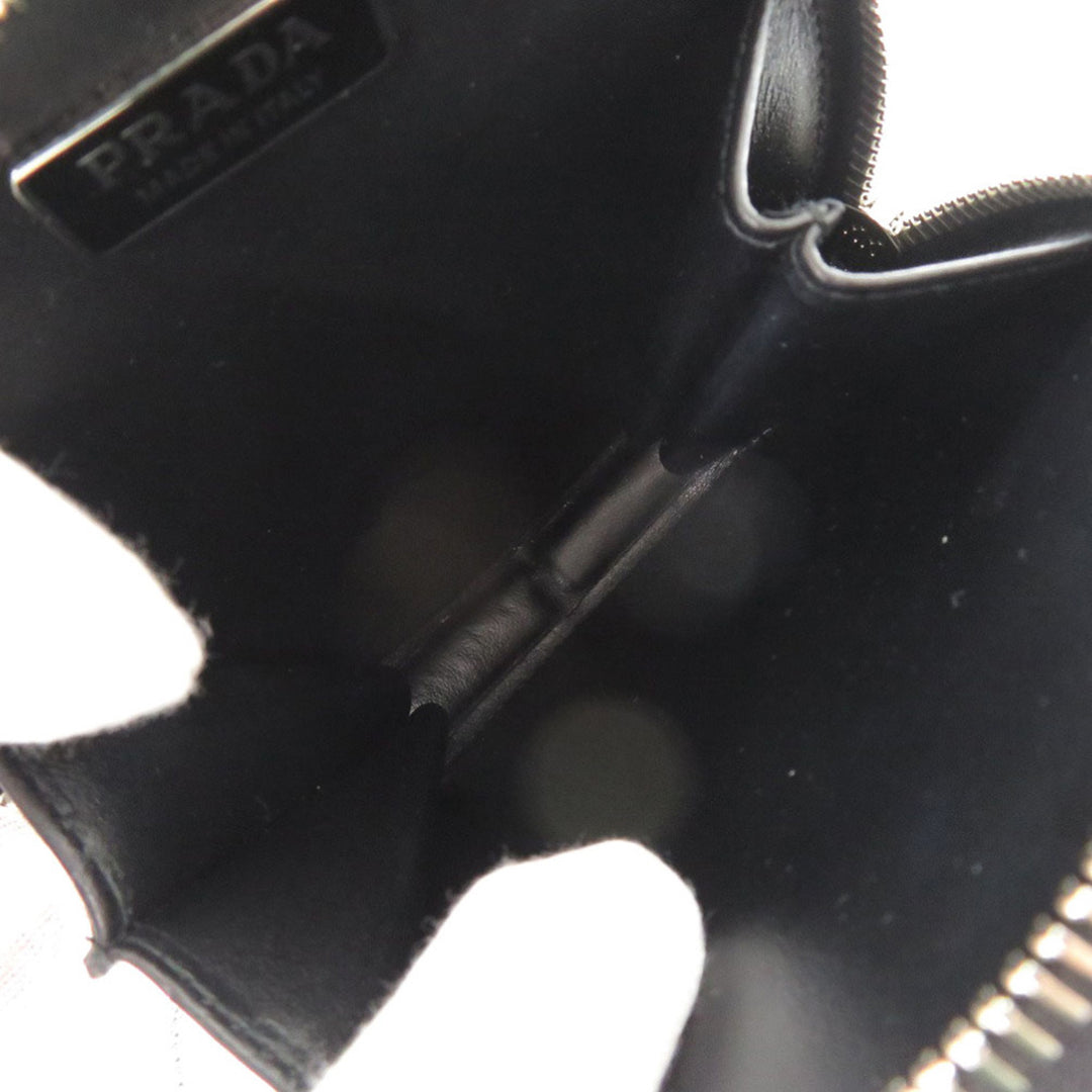 Prada Spazzolato Rond Chain Coin Sac porté croisé