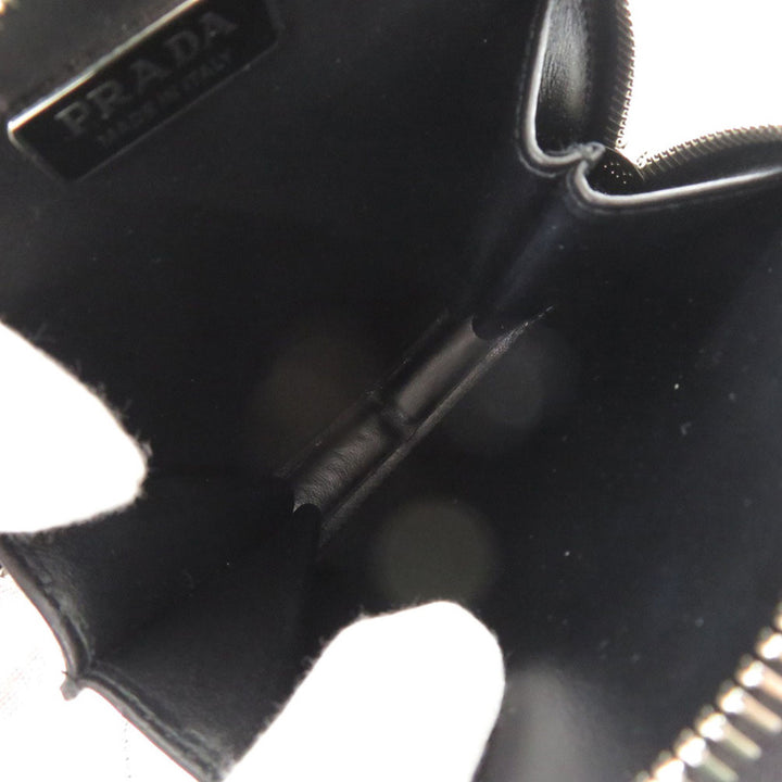 Prada Spazzolato Rond Chain Coin Sac porté croisé