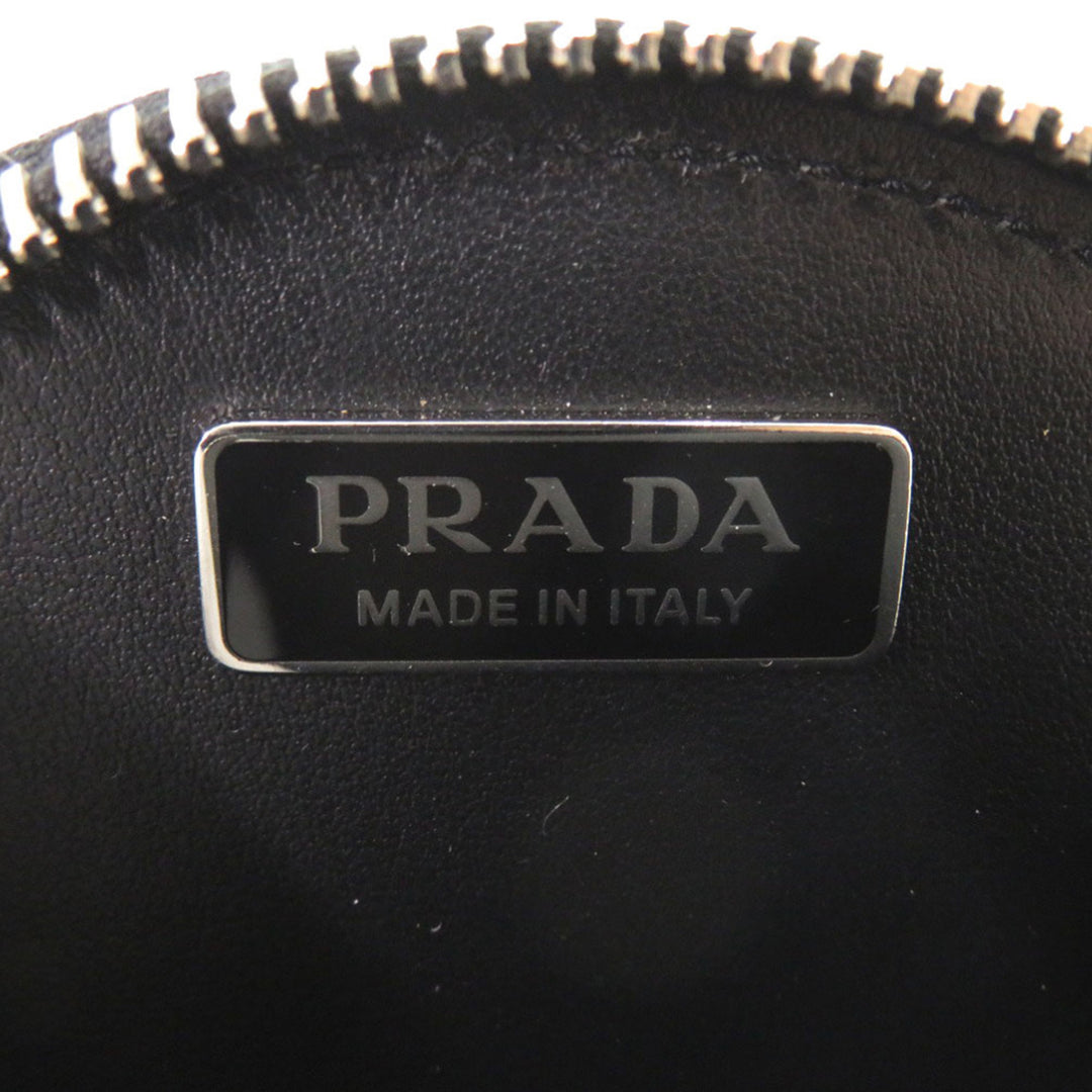 Prada Spazzolato Rond Chain Coin Sac porté croisé