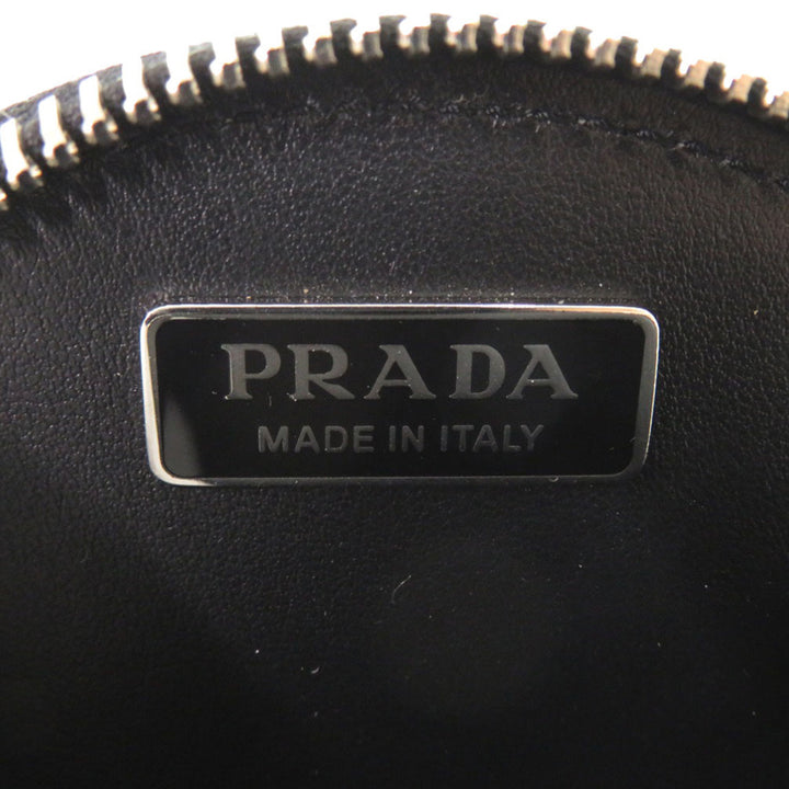Prada Spazzolato Rond Chain Coin Sac porté croisé