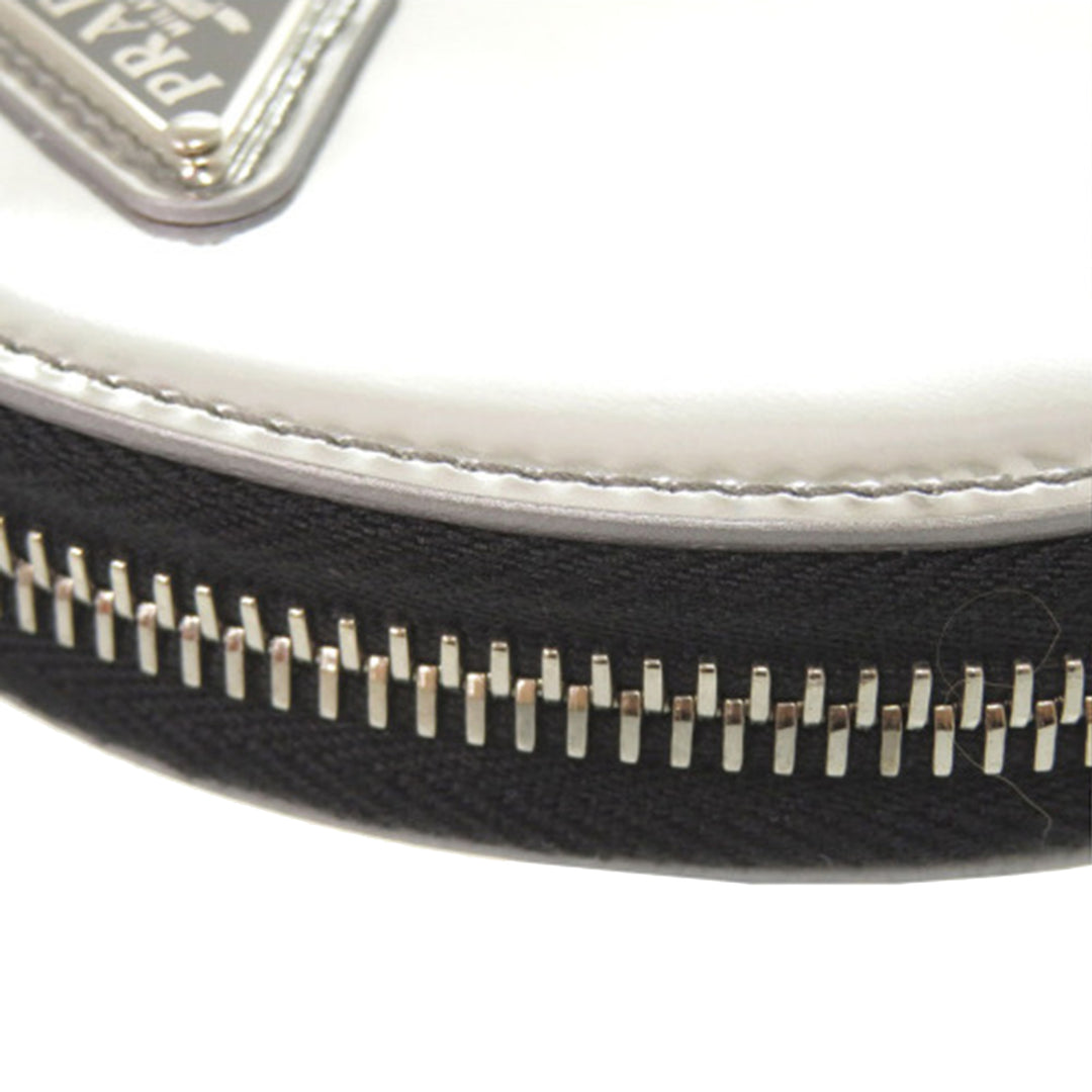 Prada Spazzolato Rond Chain Coin Sac porté croisé
