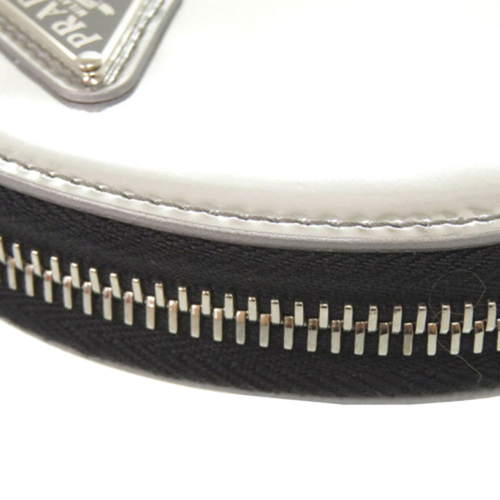 Prada Spazzolato Rond Chain Coin Sac porté croisé