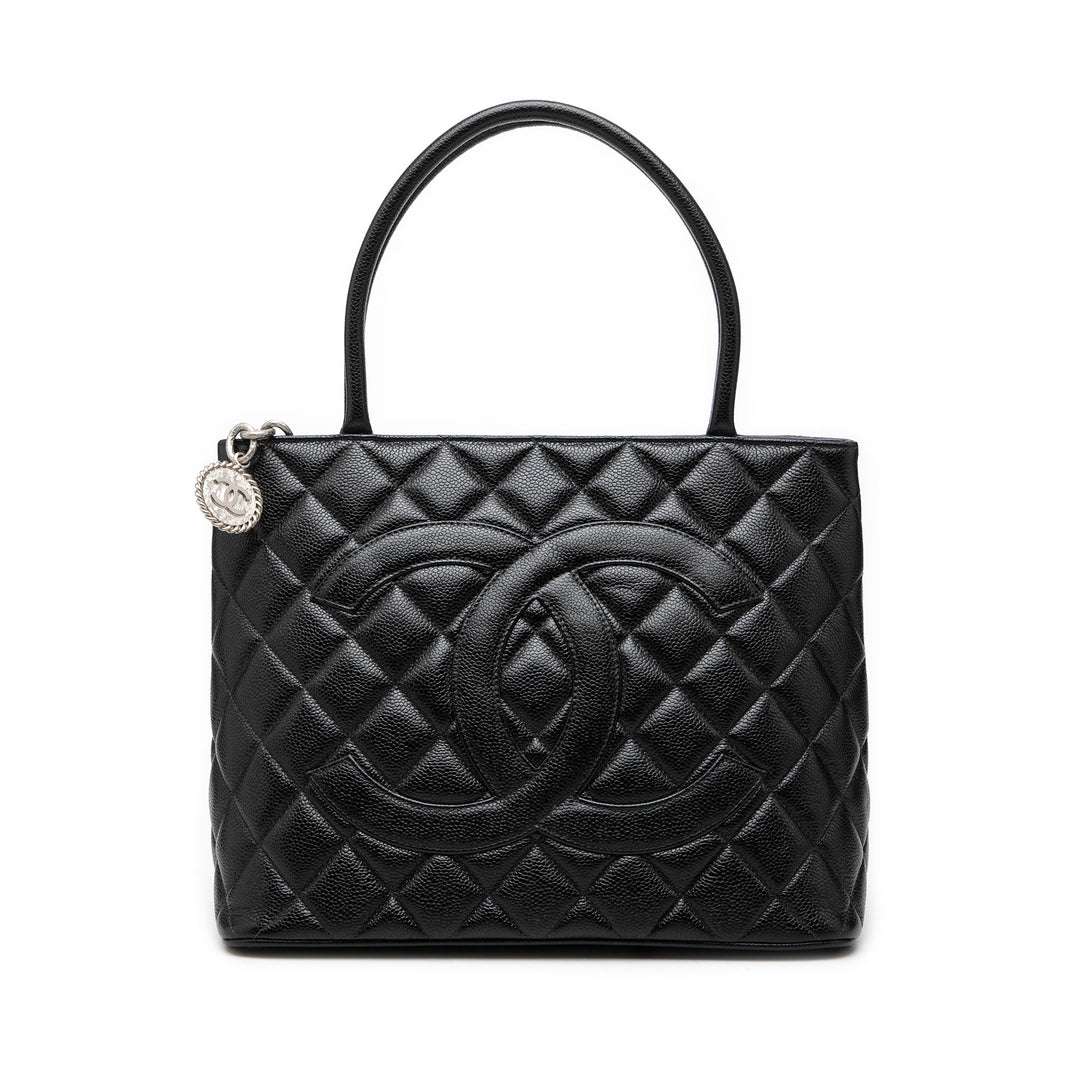 Chanel Medallion Cabas Cuir caviar Noir – vue principale – GABY PARIS