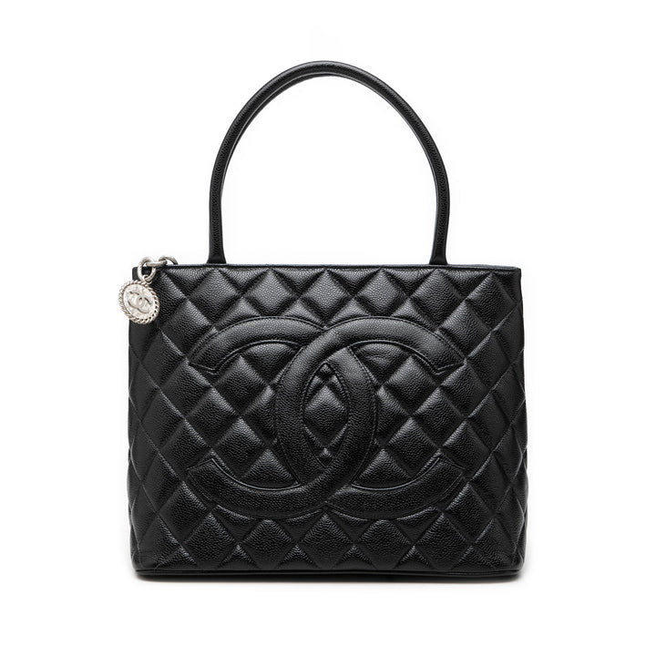 Chanel Medallion Cabas Cuir caviar Noir – vue principale – GABY PARIS