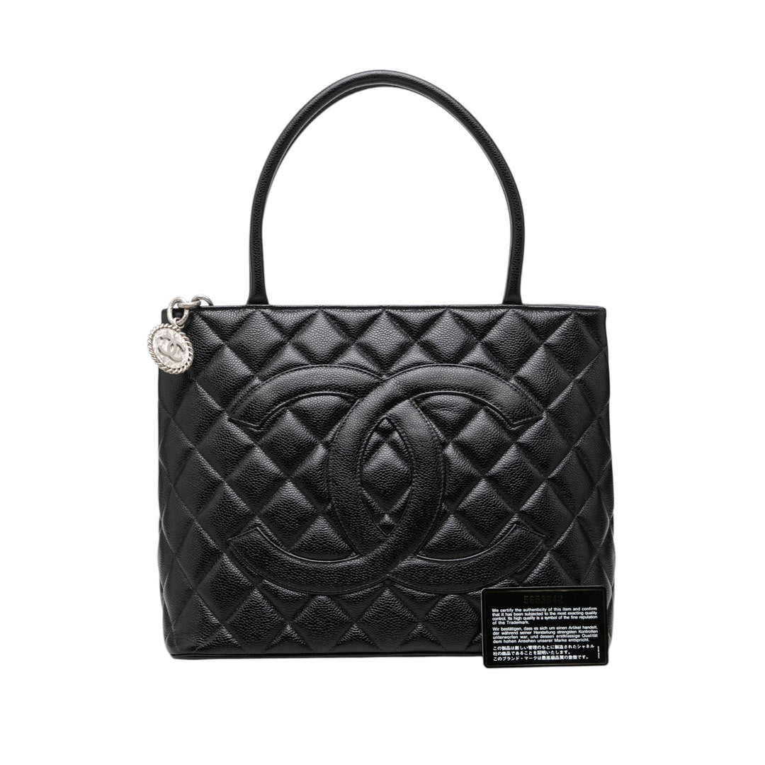 Chanel Medallion Cabas Cuir caviar Noir – vue 8 – GABY PARIS