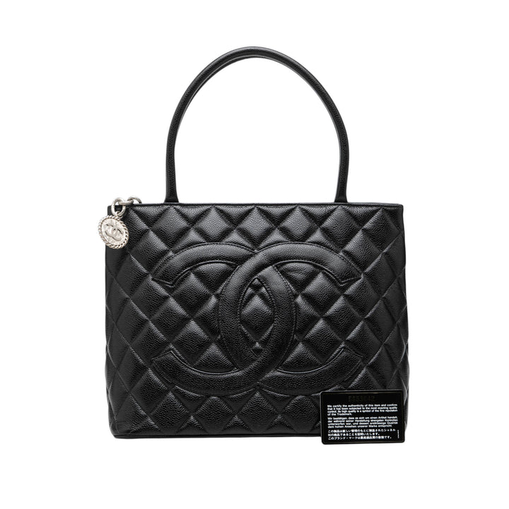 Chanel Medallion Cabas Cuir caviar Noir – vue 8 – GABY PARIS