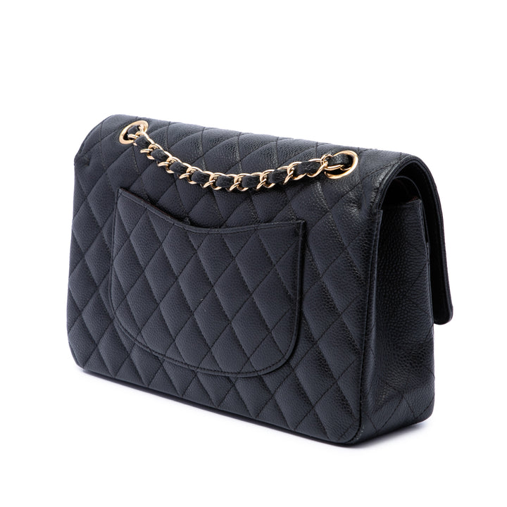 Chanel Classic Double rabat Moyen Cuir caviar Noir – vue 2 – GABY PARIS