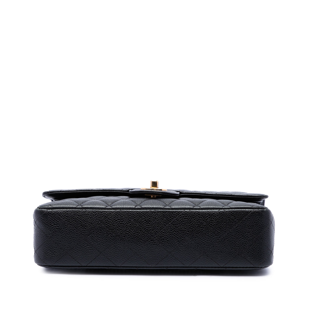 Chanel Classic Double rabat Moyen Cuir caviar Noir – vue 3 – GABY PARIS