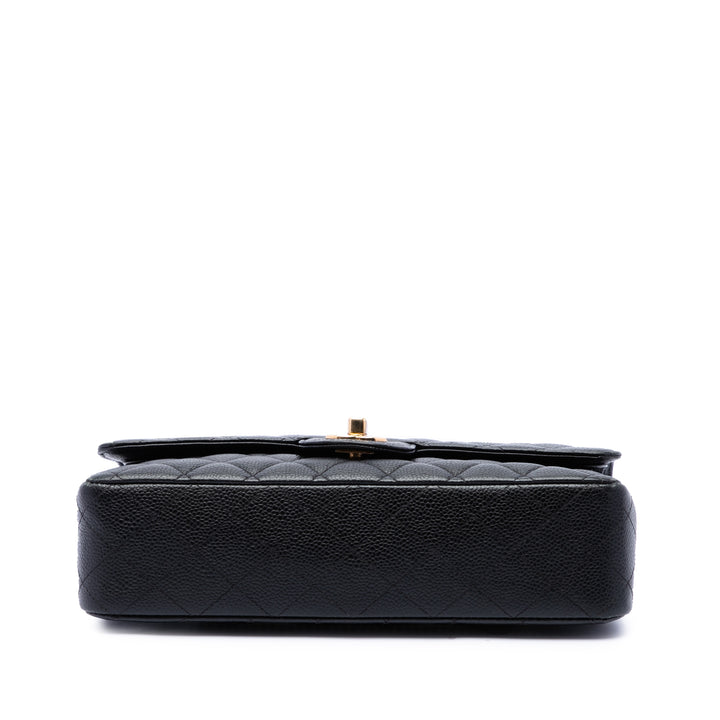 Chanel Classic Double rabat Moyen Cuir caviar Noir – vue 3 – GABY PARIS
