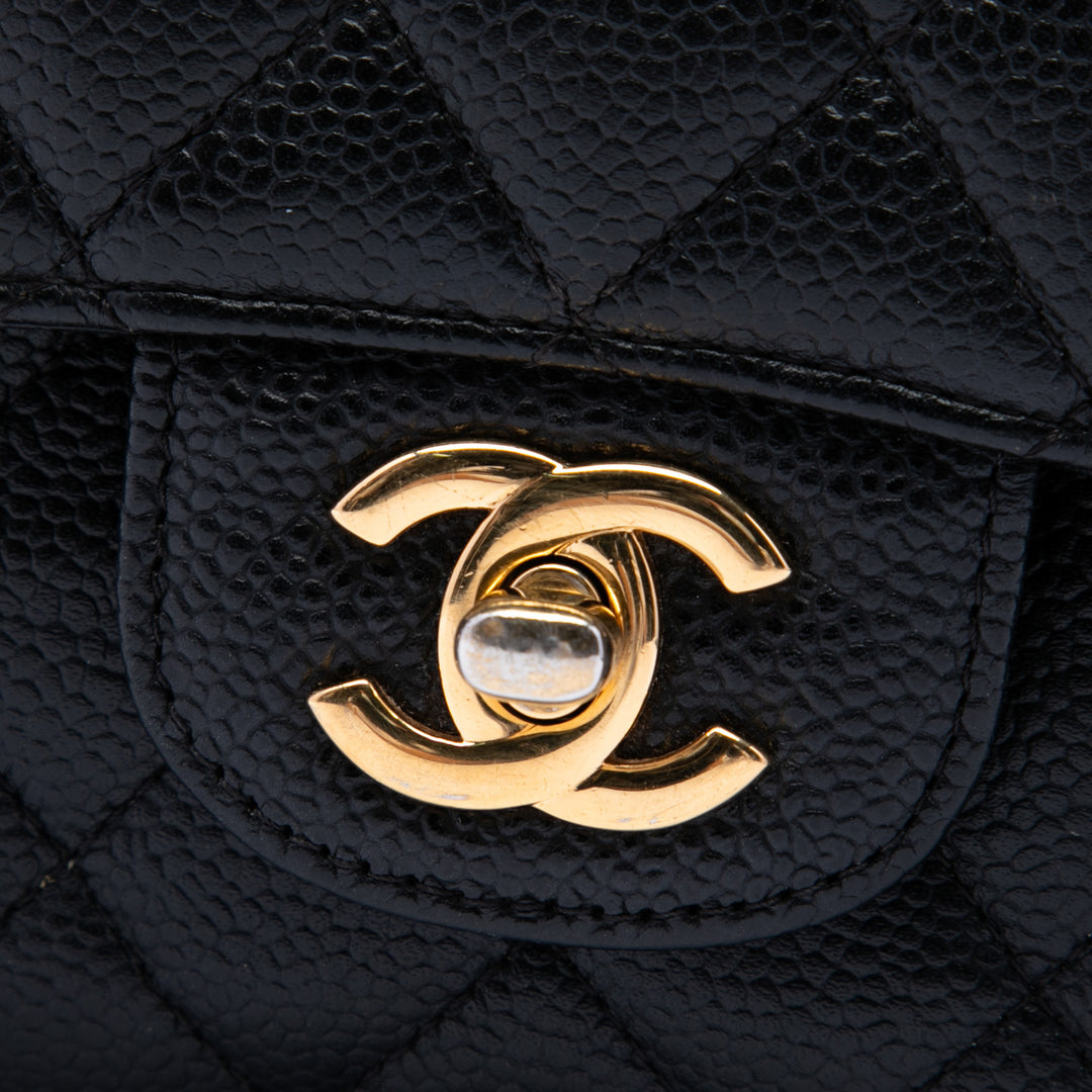 Chanel Classic Double rabat Moyen Cuir caviar Noir – vue 5 – GABY PARIS