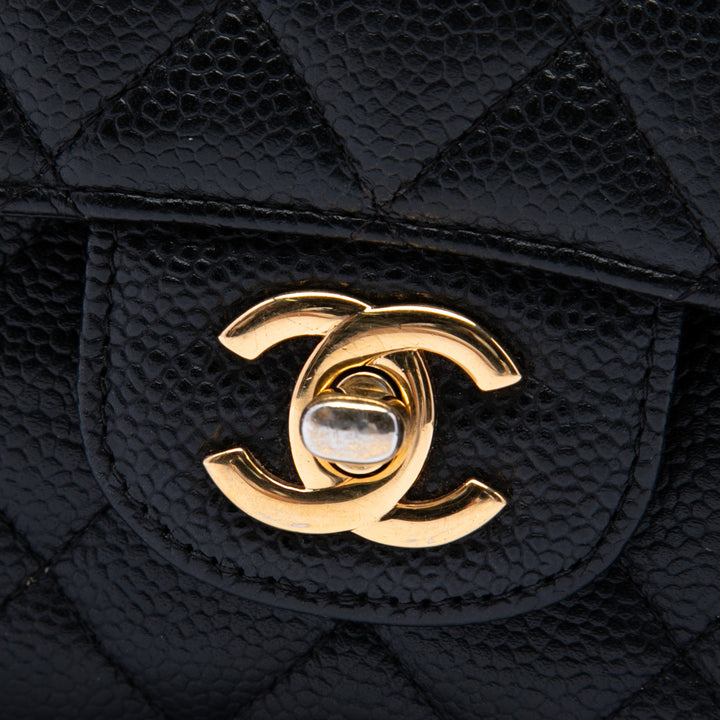 Chanel Classic Double rabat Moyen Cuir caviar Noir – vue 5 – GABY PARIS