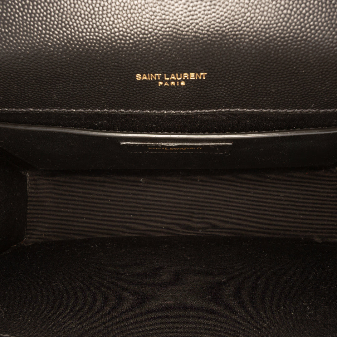 Saint Laurent Medium Grain De Poudre Triquilt Monogram Sac enveloppe