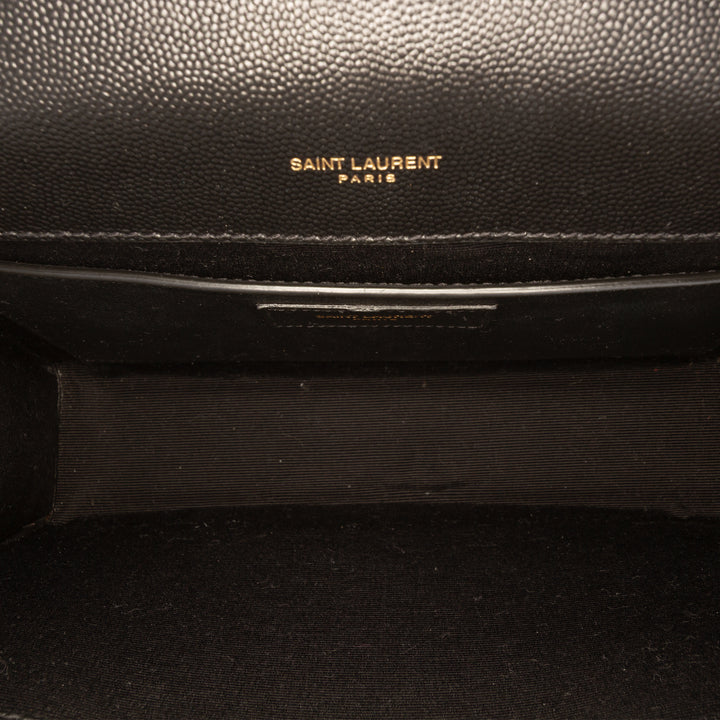 Saint Laurent Medium Grain De Poudre Triquilt Monogram Sac enveloppe
