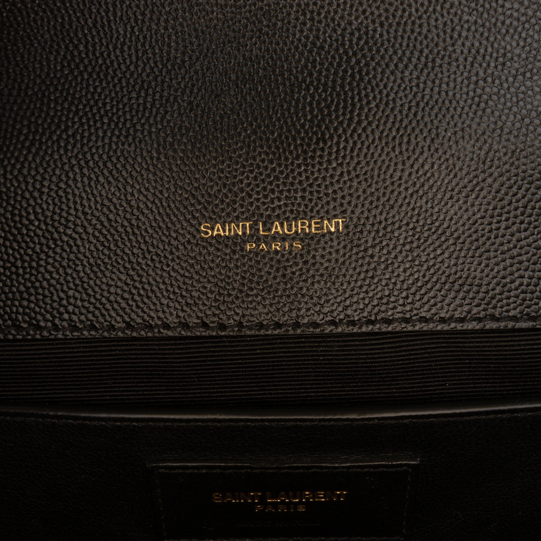 Saint Laurent Medium Grain De Poudre Triquilt Monogram Sac enveloppe