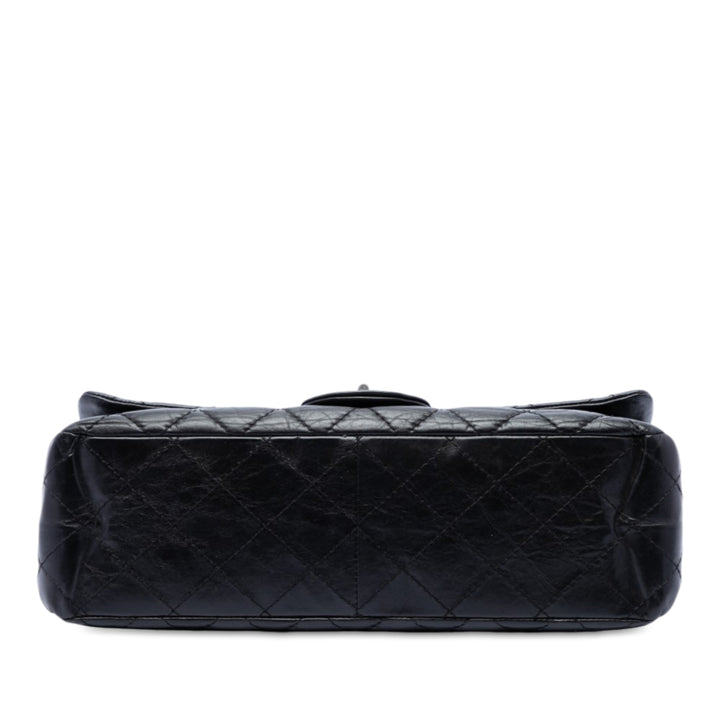 Chanel Matelassé vieilli Reissue 2.55 Double rabat 227 Cuir de veau Noir
