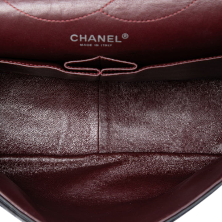 Chanel Matelassé vieilli Reissue 2.55 Double rabat 227 Cuir de veau Noir