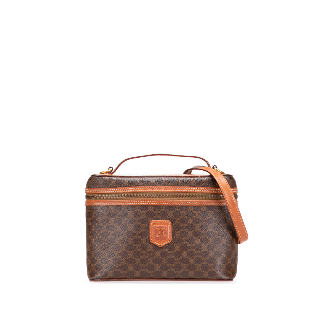 Macadam Coated Canvas Vanity Bag Brown - Gaby Paris