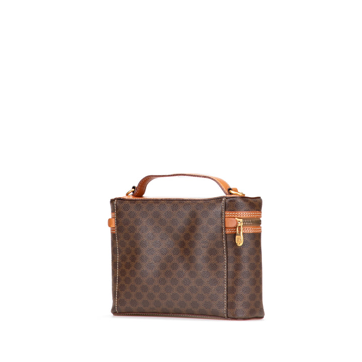 Macadam Coated Canvas Vanity Bag Brown - Gaby Paris