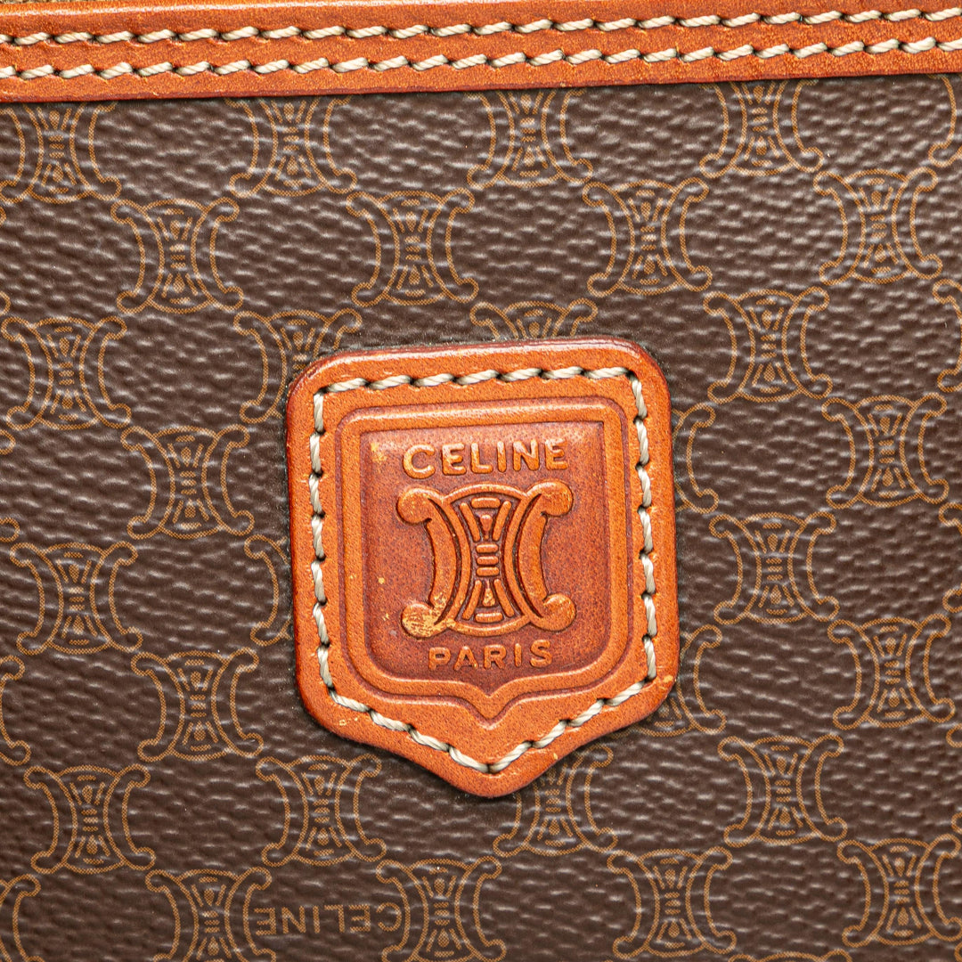 Macadam Coated Canvas Vanity Bag Brown - Gaby Paris