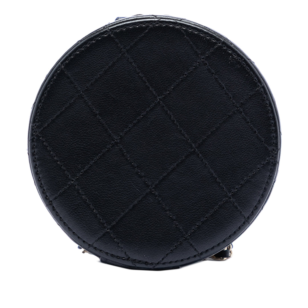 Chanel Matelassé Cuir d’agneau Chain et Charm Vanity