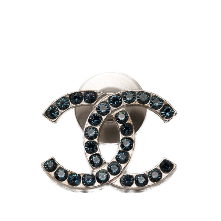 Chanel CC Brass et Strass Pin Broche