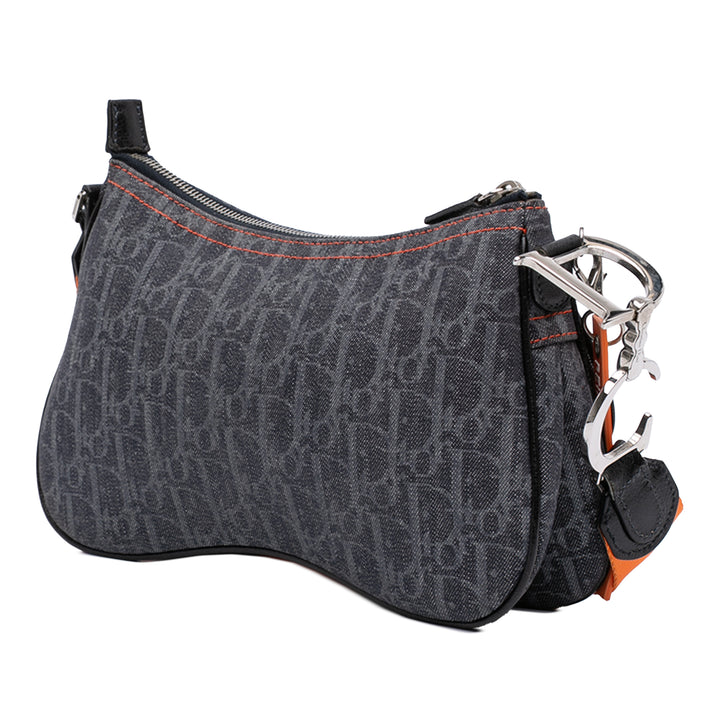 Dior Oblique Jean Flight Double Saddle Sac porté croisé