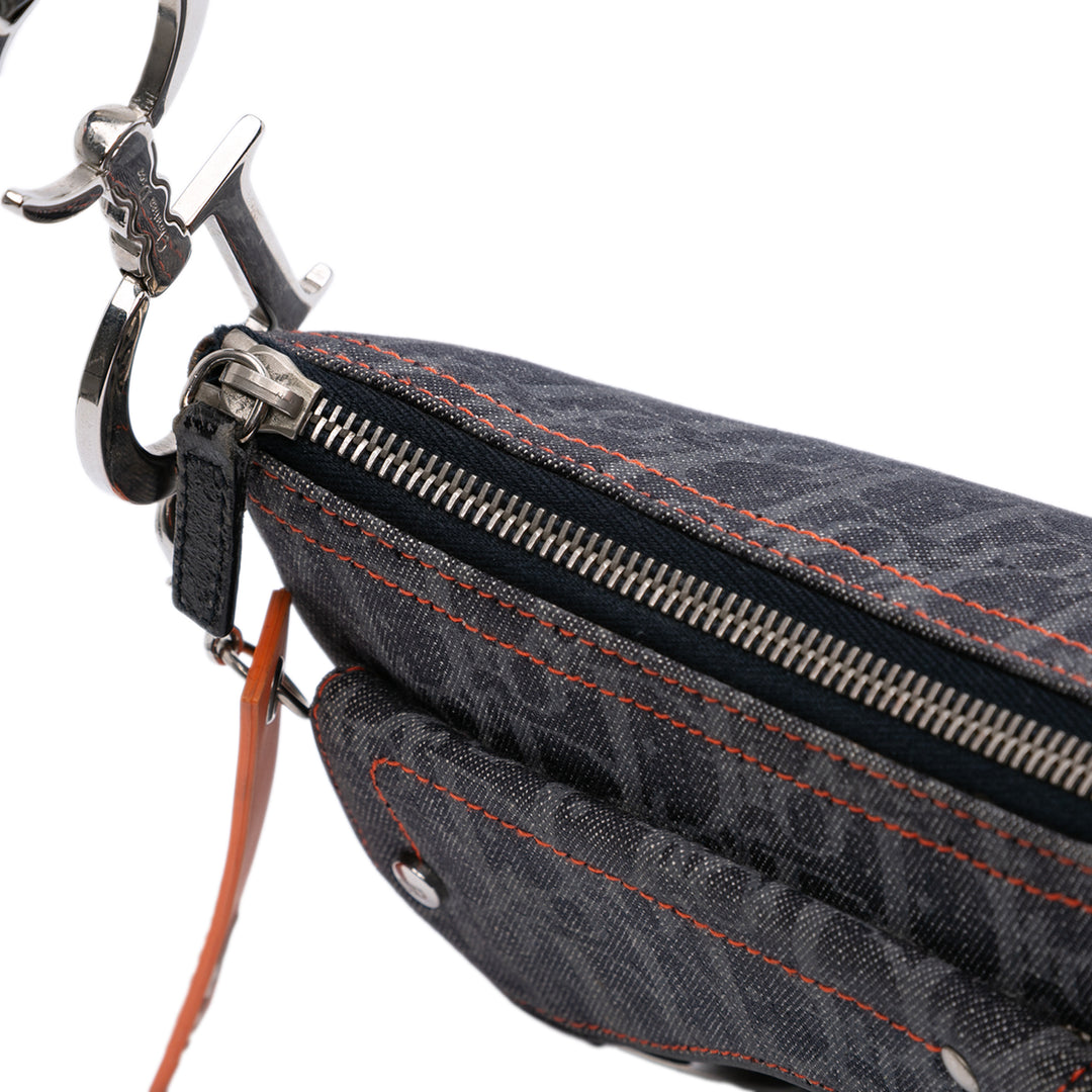Dior Oblique Jean Flight Double Saddle Sac porté croisé