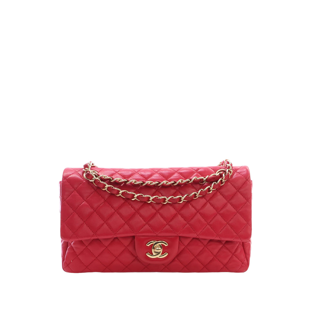 Chanel Medium Classic Cuir d’agneau Simple rabat