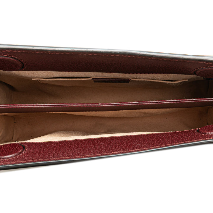 Small Calfskin Ophidia Chain Crossbody Red - Gaby Paris