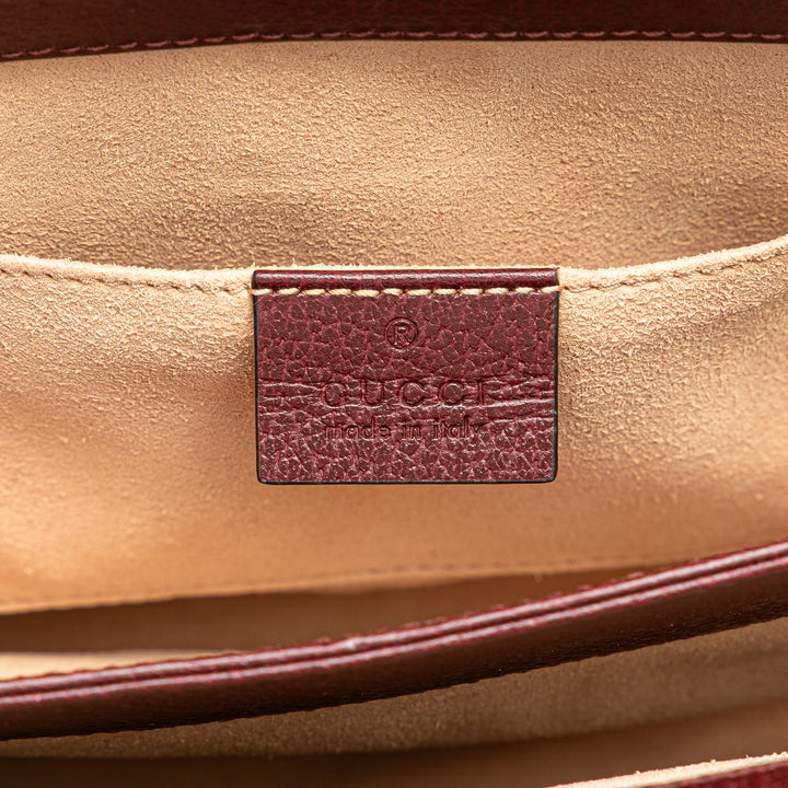 Small Calfskin Ophidia Chain Crossbody Red - Gaby Paris