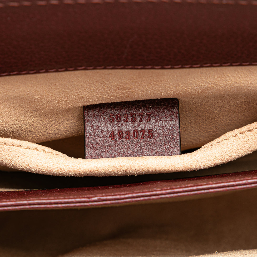 Small Calfskin Ophidia Chain Crossbody Red - Gaby Paris