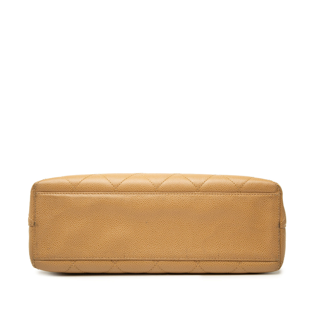 CC Matelassé Cabas Cuir caviar Beige