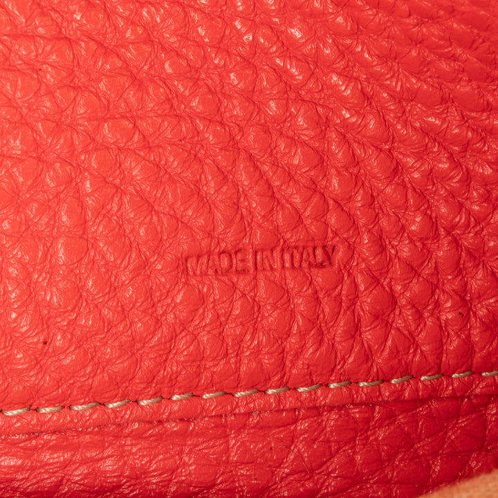 Leather Selleria Zip Around Long Wallet Red - Gaby Paris
