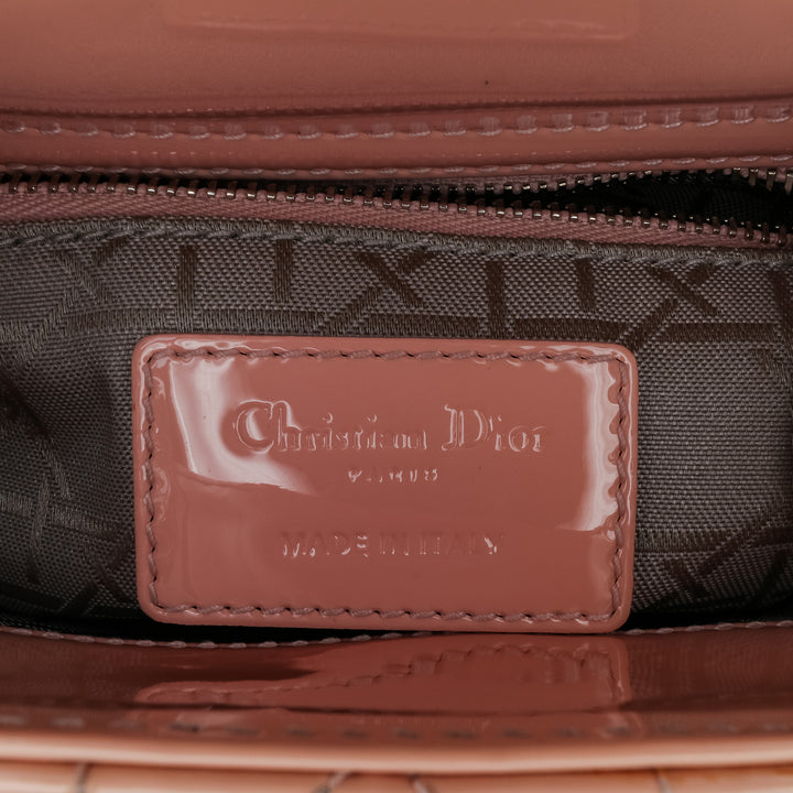 Mini Patent Cannage Lady Dior Pink - Gaby Paris