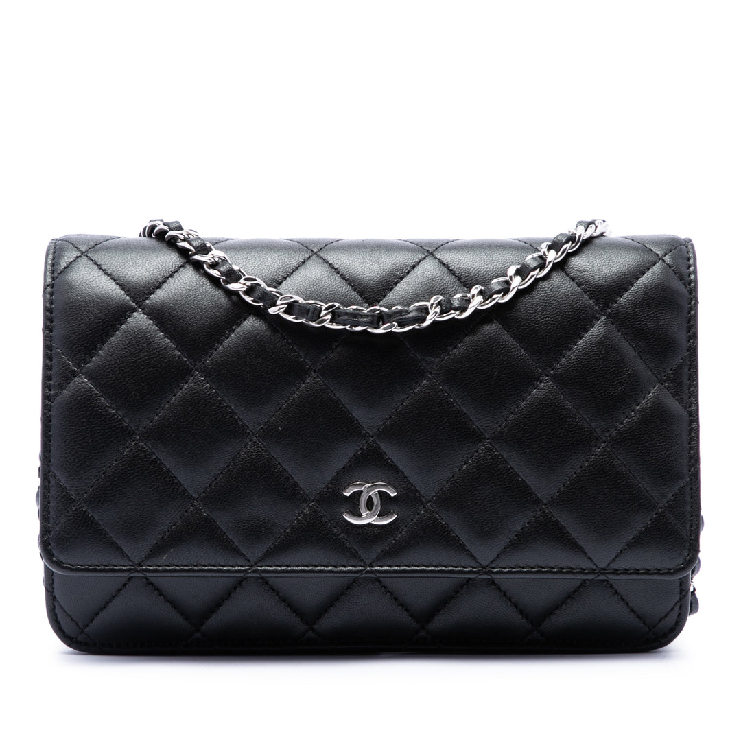 Chanel CC Matelassé Wallet on Chain Cuir d'agneau