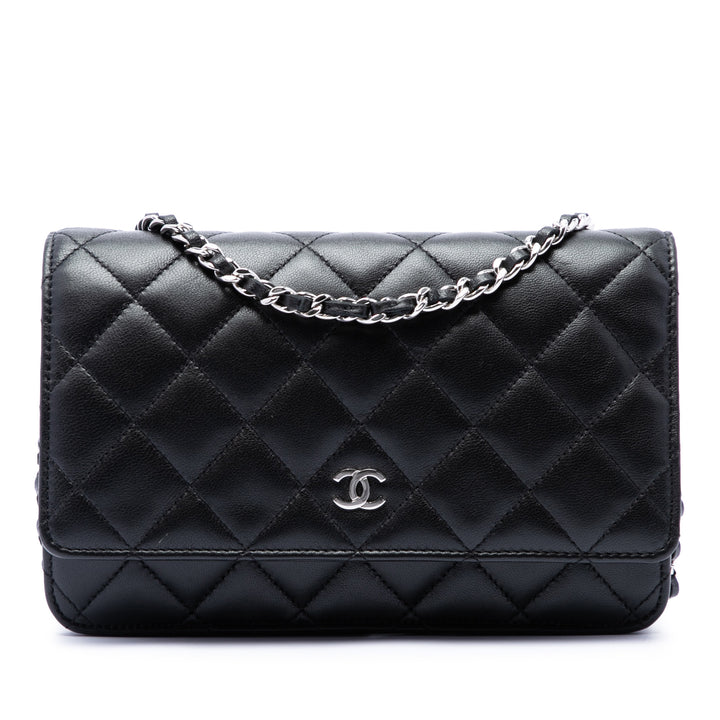 Chanel CC Matelassé Wallet on Chain Cuir d'agneau