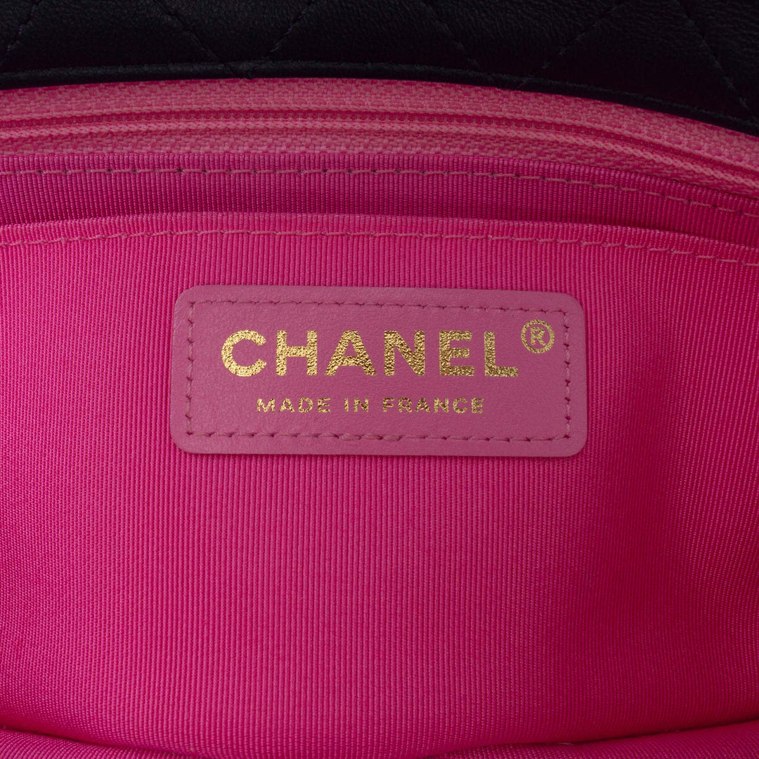 Chanel Mini Rectangular Classic Multicolor Cotton Stitched Simple rabat Noir
