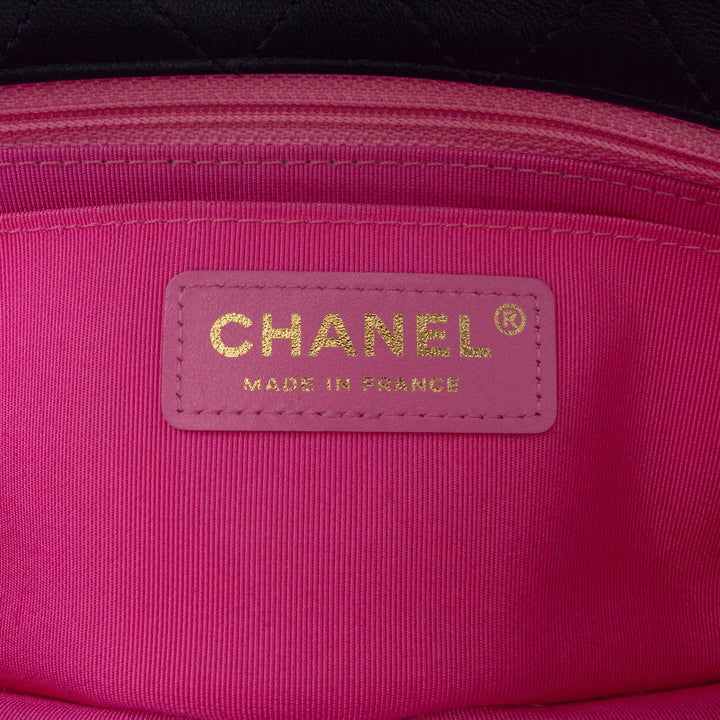 Chanel Mini Rectangular Classic Multicolor Cotton Stitched Simple rabat Noir