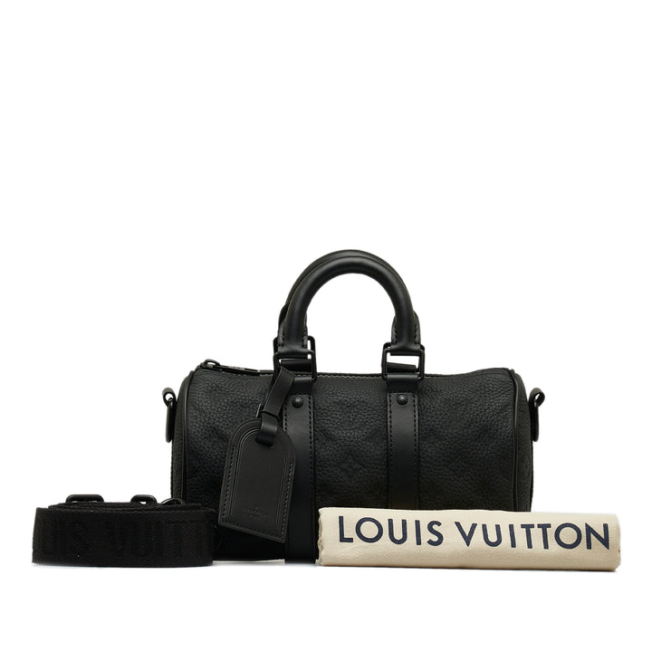 Monogram Taurillon Keepall Bandouliere 25 Black - Gaby Paris