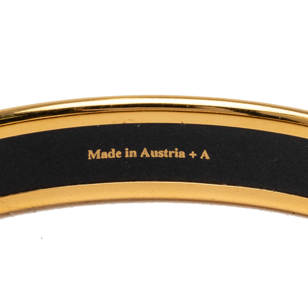 Hermès Narrow Qu Importe Le Falcon Émail Bangle 65