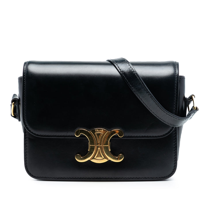 Celine Teen brillant Cuir de veau Triomphe Sac porté croisé