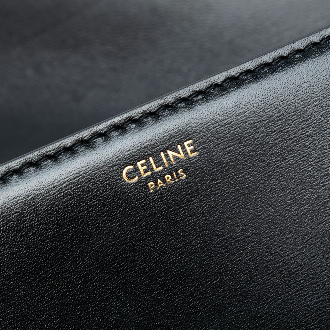 Celine Teen brillant Cuir de veau Triomphe Sac porté croisé