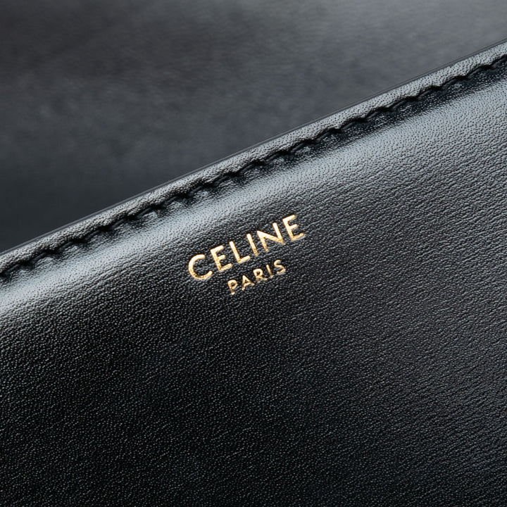 Celine Teen brillant Cuir de veau Triomphe Sac porté croisé