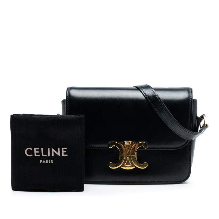 Celine Teen brillant Cuir de veau Triomphe Sac porté croisé
