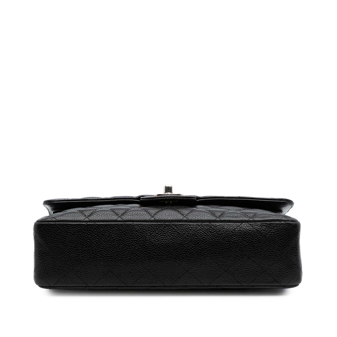 Medium Classic Caviar Double Flap Black - Gaby Paris